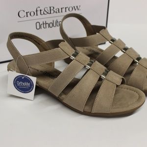 Croft & Barrow Ortholite Gwendolen Women's Sandals - Taupe - 10